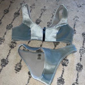 Grey velvet blackbough swimsuit